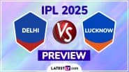 DC vs LSG IPL 2025 Preview: Key Battles, H2H, Impact Players and More About Delhi Capitals vs Lucknow Super Giants Indian Premier League Season 18 Match 4