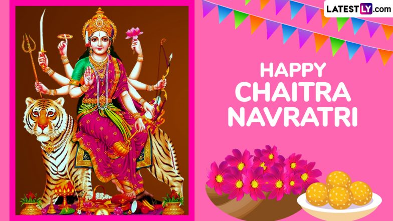 Happy Chaitra Navratri 2025 Greetings, Images and HD Wallpapers: Send Messages, Quotes, Wishes and Photos on Day 1 of Vasanta Navratri To Celebrate the Festival