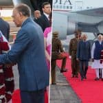 PM Modi on 2-Day Mauritius Visit: Prime Minister Narendra Modi Lands in Port Louis, Accorded With Ceremonial Welcome (See Pics and Video)