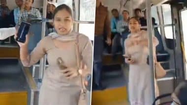 Delhi Bus Brawl: Chaos in DTC Bus After Conductor Refuses To Give Pink Ticket (Watch Video)