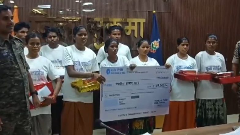 Chhattisgarh: 9 Naxals Surrender in Sukma, Will Receive Benefits Under Centre’s Surrender Policy (Watch Video)