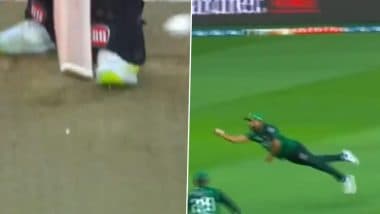 Haris Rauf Takes Magnificent Flying Catch To Dismiss Finn Allen During NZ vs PAK 3rd T20I 2025 Match (Watch Video)