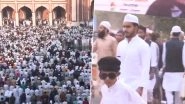 Eid 2025: Muslims Across India Celebrate Eid-Ul-Fitr, Marking the End of Ramzan; People in Bhopal Arrive Wearing Black Bands To Protest Against Waqf Amendment Bill (Watch Videos)