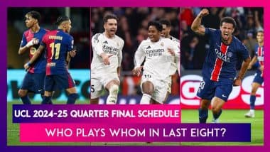 UCL 2024–25 Quarter-Final Schedule: Here’s Who Plays Whom in Last Eight of UEFA Champions League