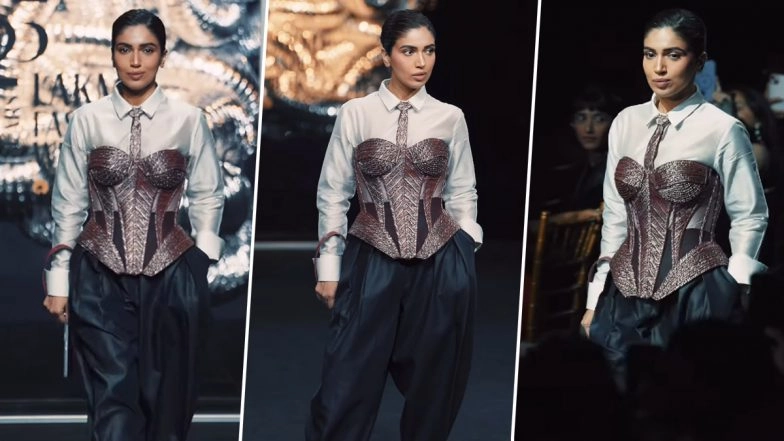 Lakme Fashion Week X FDCI 2025: Bhumi Pednekar Walks the Ramp for Fashion Designer Amit Aggarwal’s Unique Collection (Watch Video)
