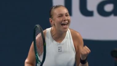 Miami Open 2025: Amanda Anisimova Ends Mirra Andreeva’s Winning Streak, Emma Raducanu Prevails After McCartney Kessler Retires