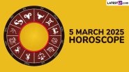 5 March 2025 Horoscope: What Is the Zodiac Sign of People Celebrating Birthday Today? Know the Sun Sign, Lucky Colour and Number Prediction