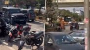 Noida: Pedestrians Escape Narrowly As SUV Driver Rams Multiple Vehicles in Sector 16; Police Respond After Video Goes Viral