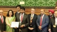 &lsquo;This Honour Motivates Me&rsquo;: Megastar Chiranjeevi Expresses Gratitude As He Receives Lifetime Achievement Award at UK&rsquo;s House of Commons (View Pics)