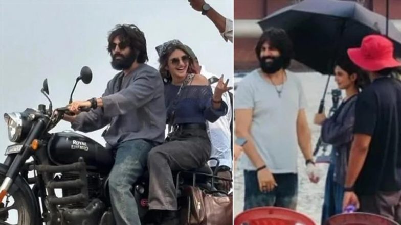 Kartik Aaryan Rides Bike With Sreeleela, Sports Injured Hand in Leaked Photos From Sets of Anurag Basu’s Upcoming Untitled Film in Siliguri