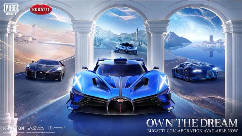 PUBG Mobile and Bugatti Collaborate To Introduce Supercars in Battle Royal Game; Check Details (Watch Video)