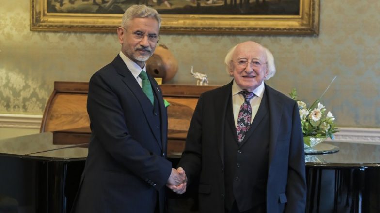 S Jaishankar’s Ireland Visit: EAM Meets President Michael D Higgins, Discusses ‘Role of Culture in Strengthening Nationhood’ (See Pic)