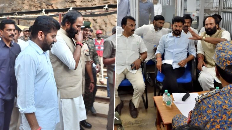 SLBC Tunnel Collapse: Uttam Kumar Reddy and Jupalli Krishna Rao Review Rescue Ops