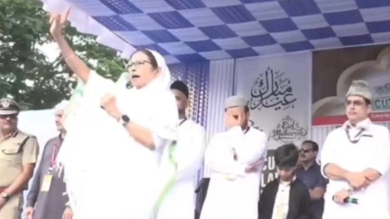 Mamata Calls for Unity, Slams BJP’s ‘Divisive Politics’ at Eid Prayers