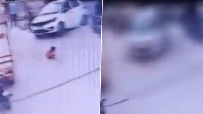 Ghaziabad Hit-and-Run: Child Dies After Being Run Over by Car in UP’s Khoda, CCTV Video Surfaces