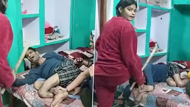 Morena Shocker: 2 Daughters Gang Up To Beat Father With Stick As Mother Holds His Legs Tightly, Victim Dies Later Under Mysterious Circumstances (Disturbing Video)