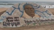 Debendra Pradhan Death: Sand Artist Sudarsan Pattnaik Pays Tribute to Former Union Minister at Puri Beach (Watch Video)