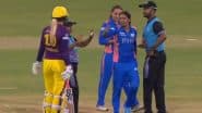 Harmanpreet Kaur Lashes Out on Sophie Ecclestone After ‘Slow Over-Rate’ Issue During MI-W vs UPW-W WPL 2025 Match (Watch Video)