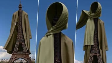 Eiffel Tower in Hijab: Clothing Brand Merrachi Releases Promotional Video Featuring Iconic Paris Structure Draped in Islamic Headscarf, Draws Furious Reactions From National Rally Members