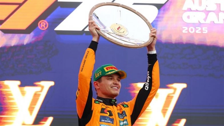 F1 2025: McLaren’s Lando Norris Wins Wet and Wild Australian GP, Ferrari’s Lewis Hamilton Finishes 10th
