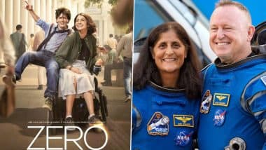 ‘Shah Rukh Khan Did It First’: Netizens Playfully Compare SRK’s Space Odyssey in ‘Zero’ to Sunita Williams-Butch Wilmore’s Recent Homecoming (Watch Video)