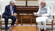 Prime Minister Narendra Modi Holds &lsquo;Excellent Meeting&rsquo; With Former Microsoft CEO Bill Gates; Both Discuss Tech, Innovation and Sustainability (See Pic)
