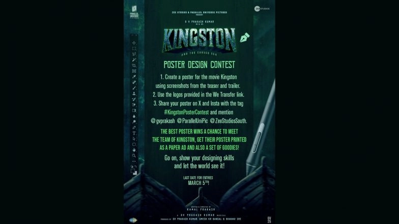 ‘KingstonPosterContest’: India’s First Sea Horror Adventure Film Makers Announce Poster Contest for Audiences and Fans, Actor-Cum Producer GV Prakash Kumar Shares Timeline on X