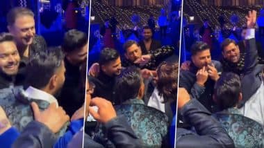 MS Dhoni, Suresh Raina, and Rishabh Pant Seen Shaking a Leg at LSG Captain’s Sister’s Sangeet Ceremony (Watch Video)