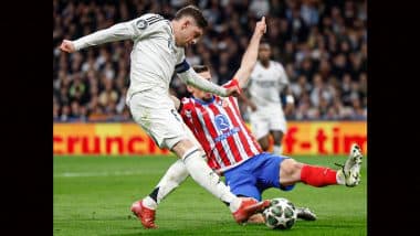 UEFA Champions League 2024–25: Defending Champions Real Madrid Take 2–1 Advantage Over Atletico Madrid in Santiago Bernabeu