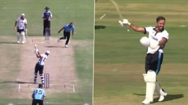 AB de Villiers Scores 28-Ball Century During Titans Legends vs Bulls Legends Match at Taste of SuperSport Park 2025 (Watch Video)