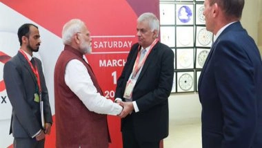 World News | PM Modi Meets 'friend' Ex Sri Lankan President Ranil Wickremesinghe at NXT Conclave