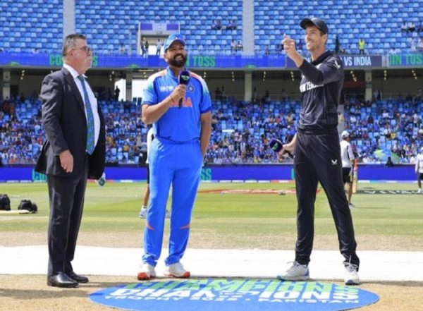 Sports News | Champions Trophy 2025: New Zealand Win Toss; Opt to Bowl First Against India in Last Group Stage Match