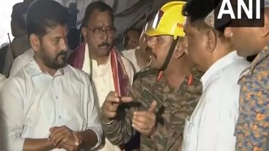 India News | Telangana CM Visits SLBC Tunnel Site to Review Situation on Day-9 of Rescue Ops