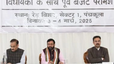 India News | Haryana CM Nayab Singh Saini Chairs Pre-budget Consultation Meeting