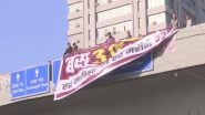 India News | AAP Leaders Display Banner at ITO Flyover to Protest Against BJP-led Delhi Govt over Mahila Samriddhi Yojana