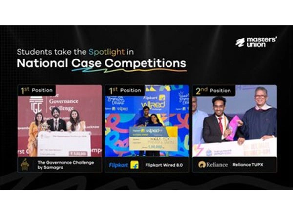 Business News | Masters' Union Students Defeat IIMs, ISB to Take Home INR 5L, 3L and 1L Cash Prizes Across 3 National Case Competitions