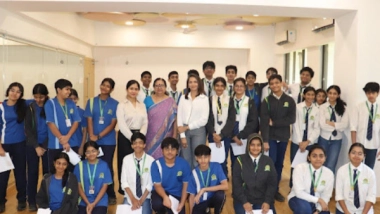 Business News | Moushumi Banerji, MD of Starlette Image Academy, Conducts a Powerful Communication Session for School Kids at CP Goenka International School
