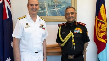 World News | Australia's Chief of Defence Force Hosts CDS General Chauhan, Expresses Commitment to Working with India on Enhancing Interoperability