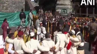 India News | Uttarakhand: PM Modi  Joins Local Artists as They Perform Folk Dance in Mukhwa