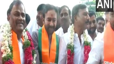India News | Union Minister G Kishan Reddy Celebrates Telangana MLC Polls Win