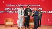 Business News | Sahil Luthra, Founder & MD of Vijayan Trishul Defence Solution, Honored with Excellence in Defence Entrepreneurship Award at ET Now Business Conclave