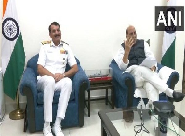 India News | Rajnath Singh Interacts with Women Crew of Navika Sagar Parikrama on Eve of International Women's Day