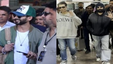 Entertainment News | Shahid Kapoor, Kartik Aaryan, Bollywood Celebs Arrive in Jaipur for IIFA 2025