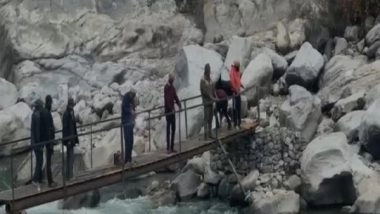 India News | Uttarakhand: Construction of Temporary Bridge on Alaknanda River Successfully Completed