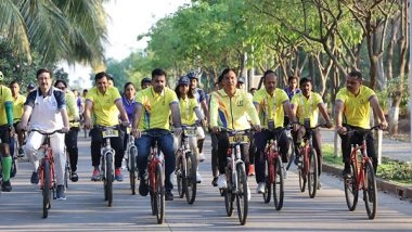 India News | Athletes, Administrators Join Mansukh Mandaviya in Cycle Rally to Mark International Women's Day