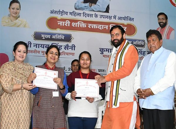 India News | Haryana CM Nayab Saini Lauds 'women-only' Blood Donation Camp on International Women's Day