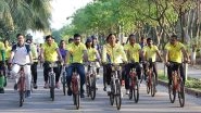 Sports News | Ministers, Athletes Join Sports Mnister Mansukh Mandaviya in Unique Cycle Rally Organized on International Women's Day