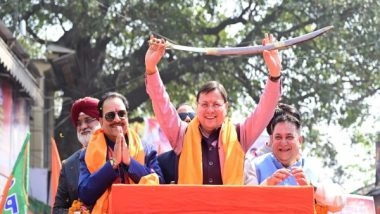 India News | Uttarakhand: CM Dhami Holds Roadshow Celebrating UCC, Land Law, BJP's Sweeping Victory in Civic Polls