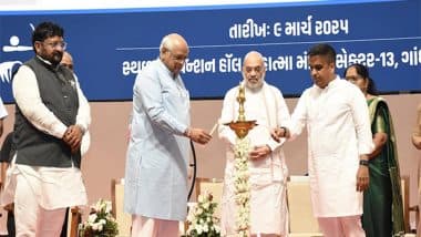 India News | Amit Shah Lays Foundation Stone of Rs 316.82 Crore Para High-Performance Center in Gandhinagar