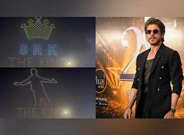 Entertainment News | IIFA 2025: Drones Illuminate Jaipur Sky with SRK's Signature Pose, as He Wraps Up Award Show with Magical 'Chaiyya Chaiyya' Performance